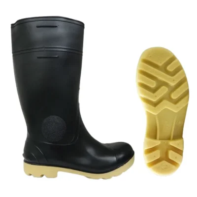 Bota Minera Segusa PVC Negra con Punta de Acero