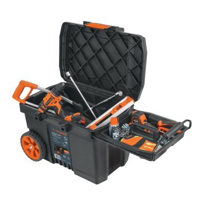 Caja para herramienta, 23"x17" con ruedas, mango telescópico, Truper