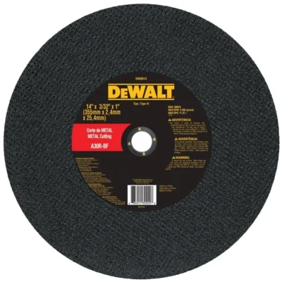 Disco Abrasivo de Corte para Tronzadora DeWalt DW0014 de 14" x 3/32" x 1"