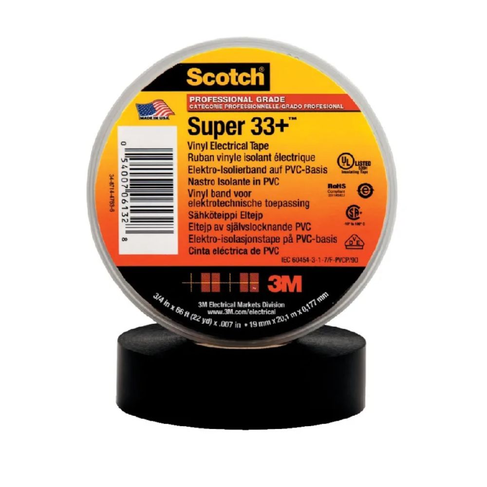 Cinta Aislante 3M Scotch Super 33+ Vinilo Premium 600V