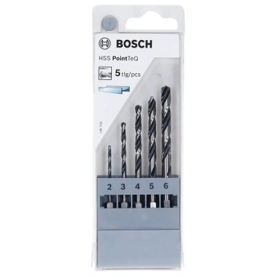 Juego de 5 Brocas para Metal Bosch PointTeQ HEX 2607.002.824 de 2 a 6 mm