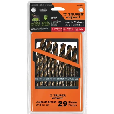 Set de 29 Brocas HSS Split Point Truper 50004