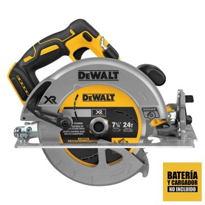 Sierra circular DEWALT DCS570B 7 1/4" 20V XR de 5 500 rpm con bisel de 57°, solo herramienta